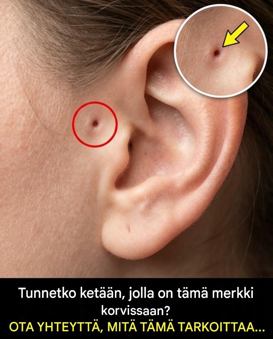 Selvitä tämän korvassa olevan merkin merkitys