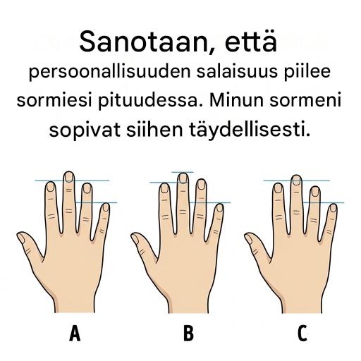 Sormiesi koko paljastaa totuuden persoonallisuudestasi – mitä omasi kertovat?