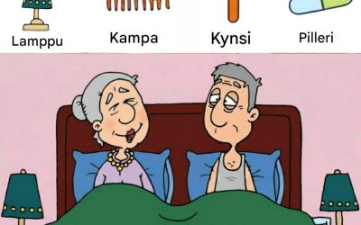 Etsi lamppu, kampa, naula, pilleri.