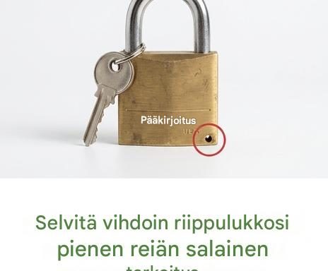 Pienen reiän salaisuus riippulukkosi alla paljastui vihdoin