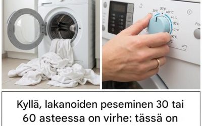 Kyllä, lakanoiden peseminen 30 ja 60 asteessa on virhe: tässä on oikea lämpötila