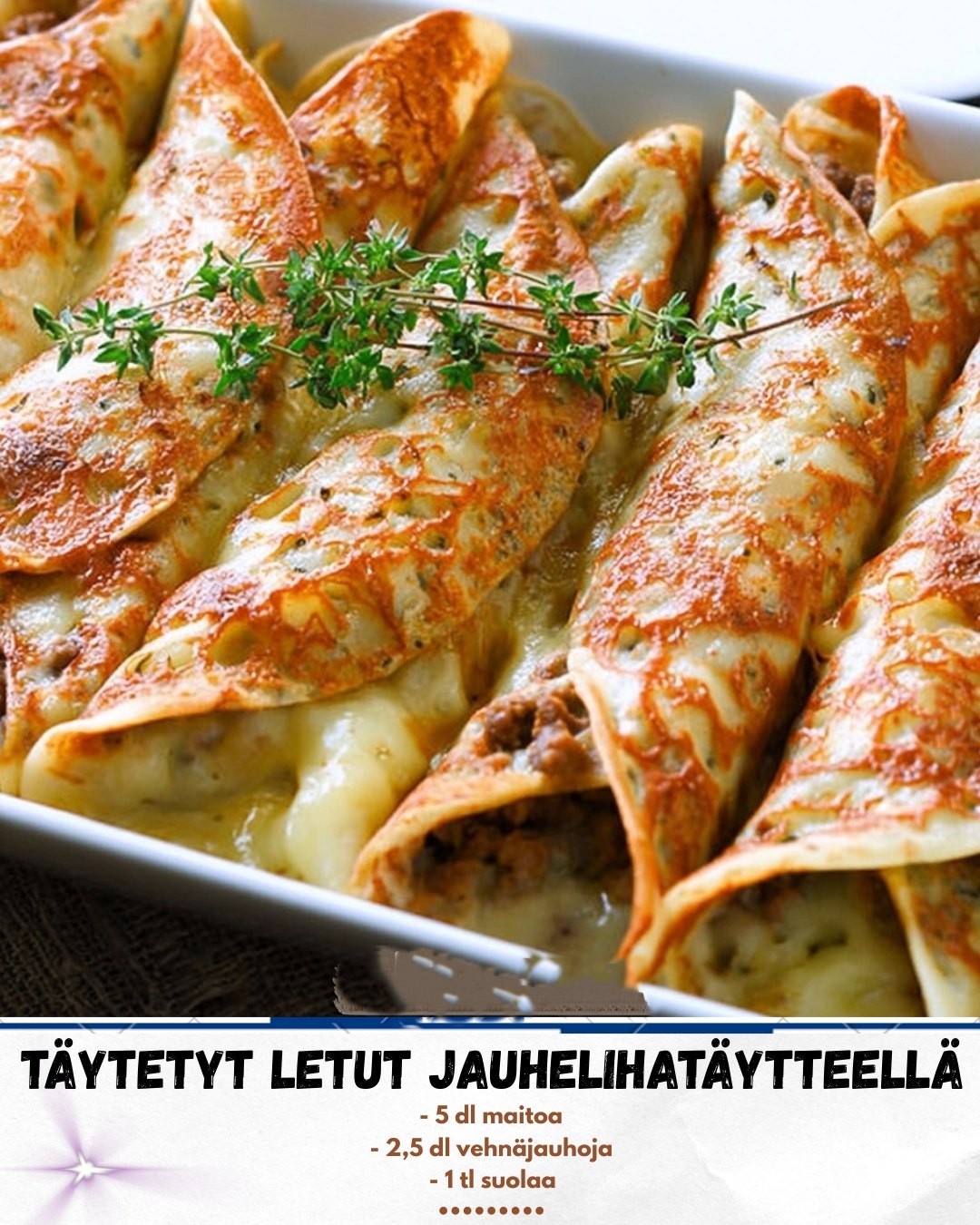 Letut jauhelihatäytteellä – helppo ja nopea suomalainen klassikko