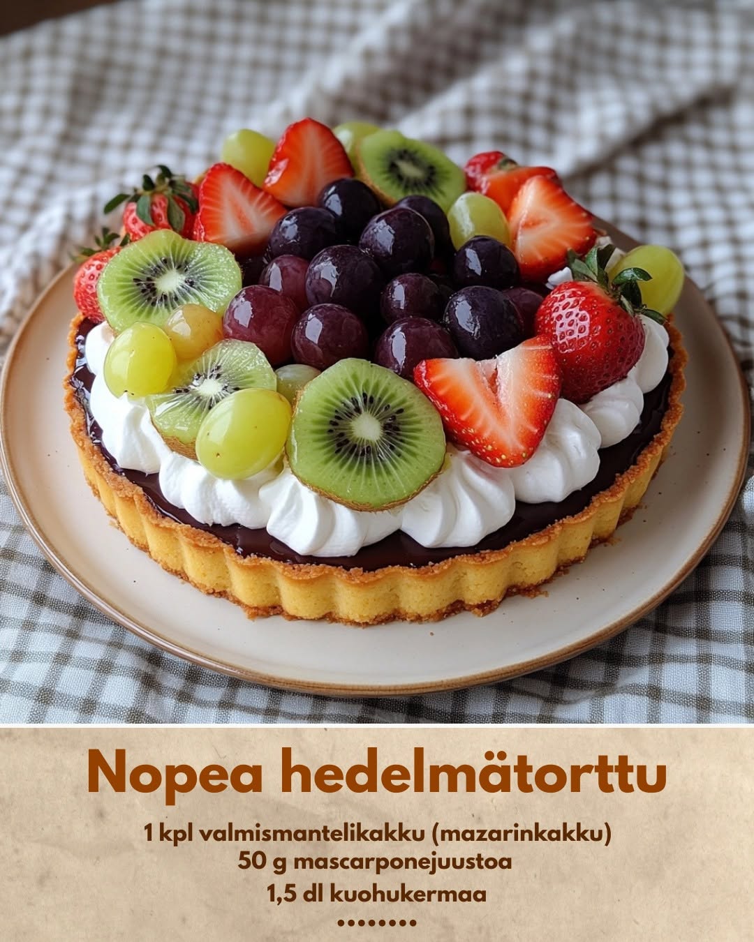 Nopea hedelmätorttu – Helppo ja herkullinen jälkiruoka hetkessä